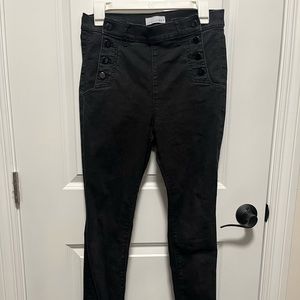 Loft side-button skinny jeans
